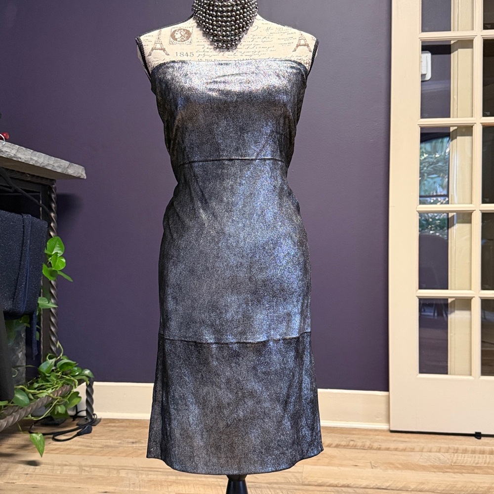 SPRWMN leather strapless dress